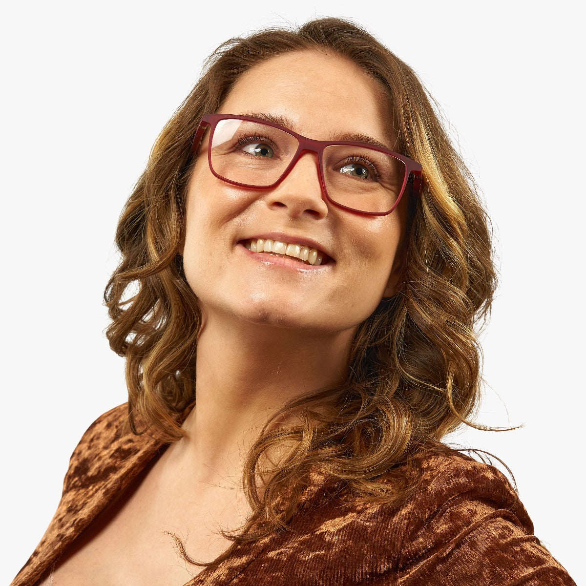Person wearing København Red glasses