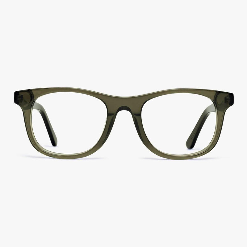 Malmö Shiny Olive rectangular glasses