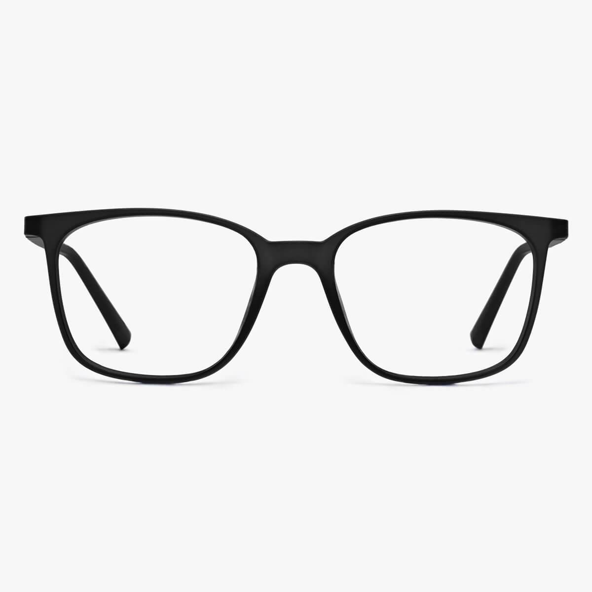 Men's Fyn Black rectangular eyeglasses with black frame