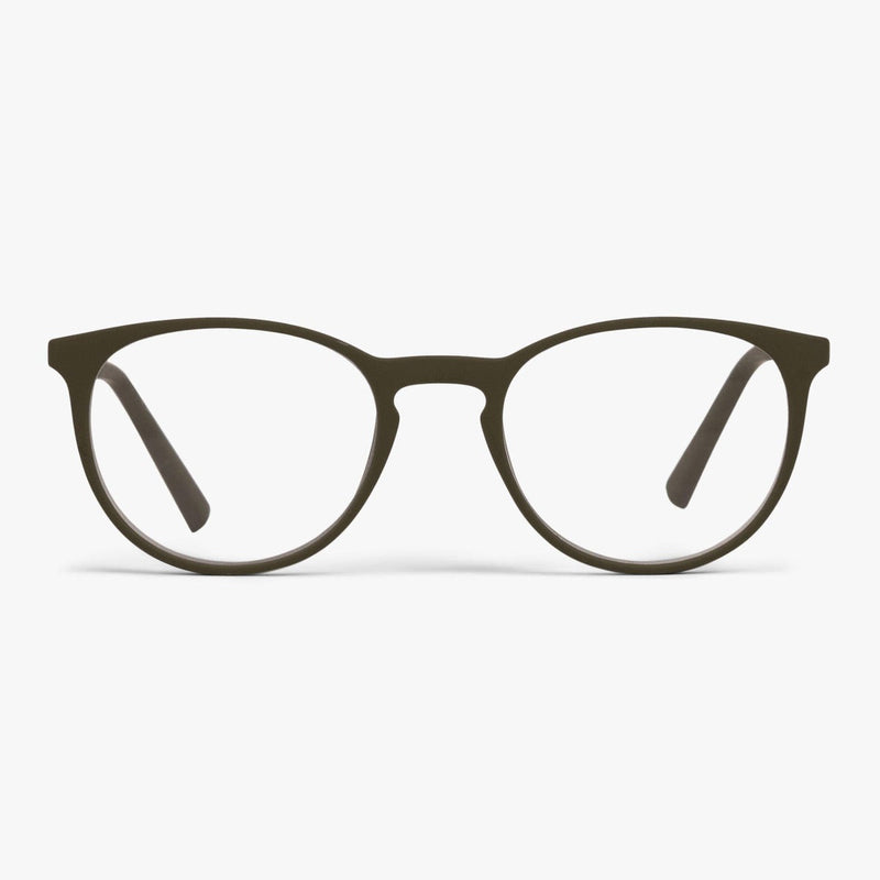 Men's Stockholm Dark Army round reading glasses