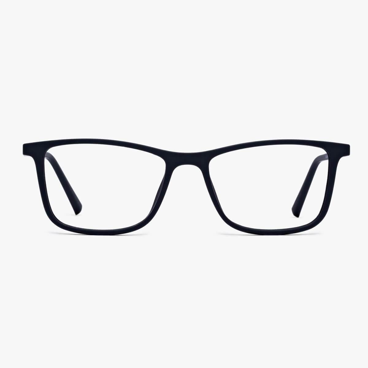 Skagen Black rectangular glasses with a matte finish