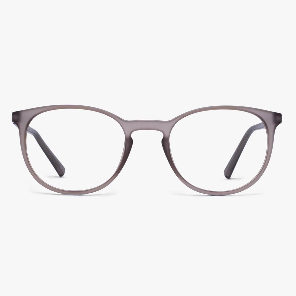 Stockholm Grey round reading glasses with matte finish