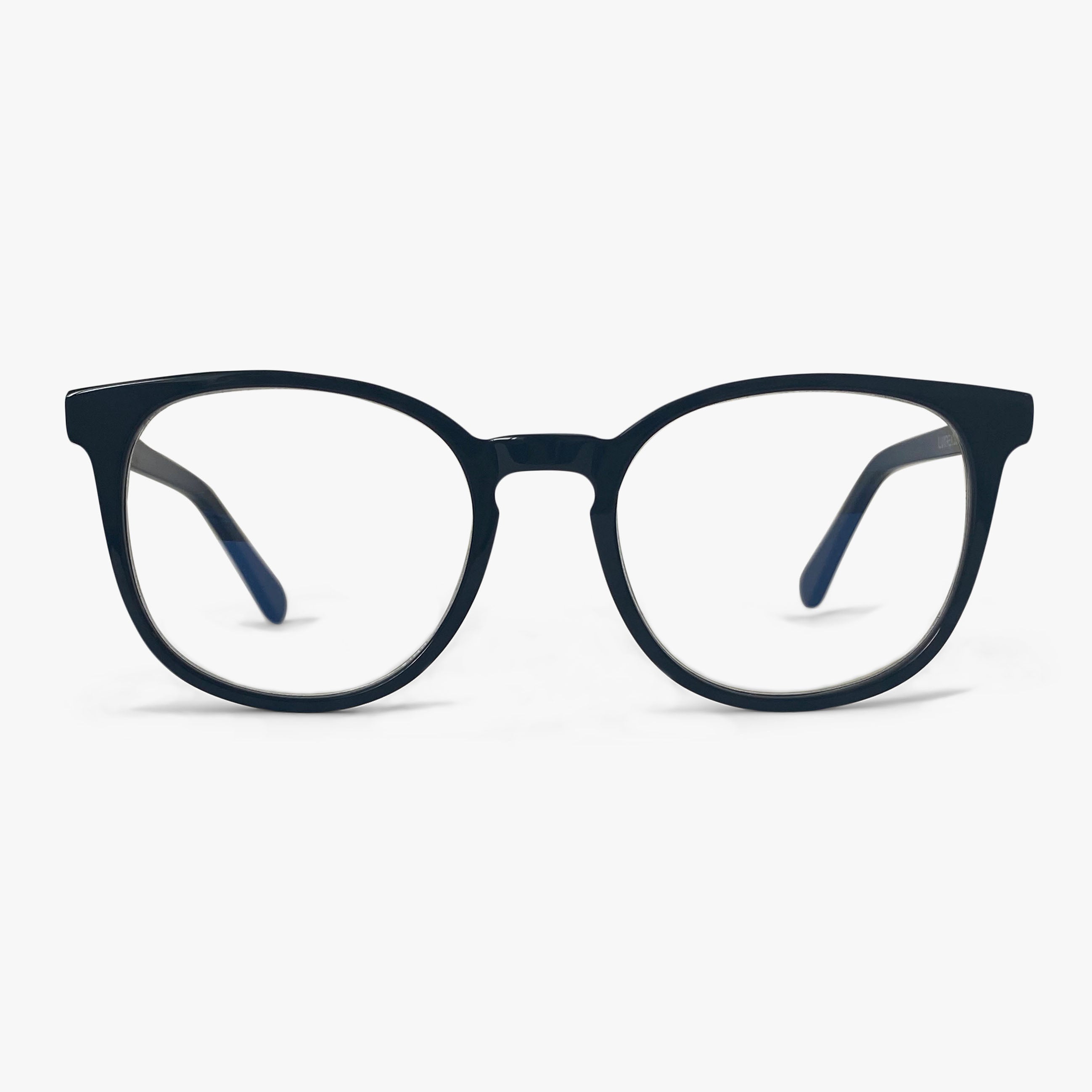 Umeå Black square reading glasses with dark frames