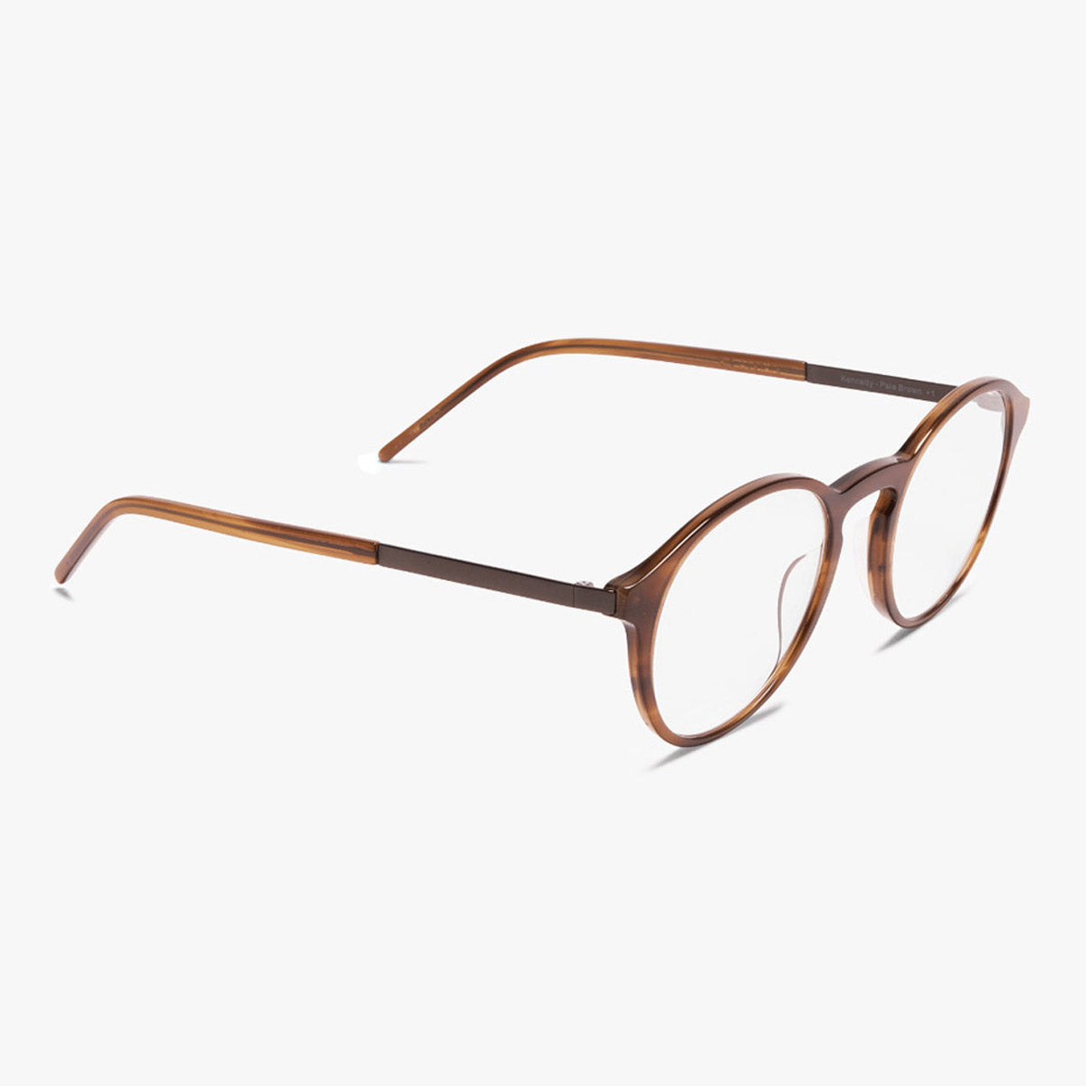 Women's Ærø Pale Brown round glasses