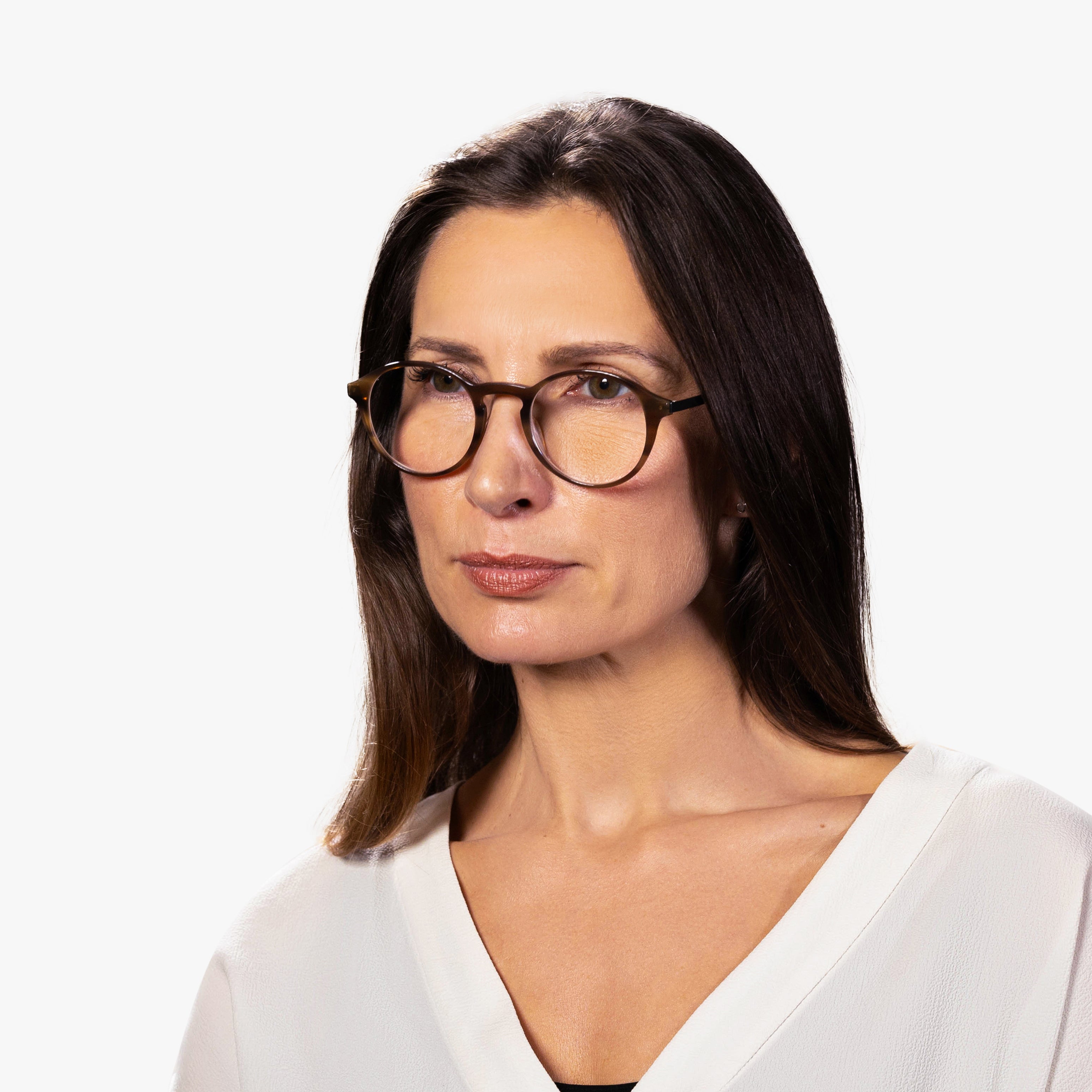 Person wearing Women's Ærø Turtle glasses