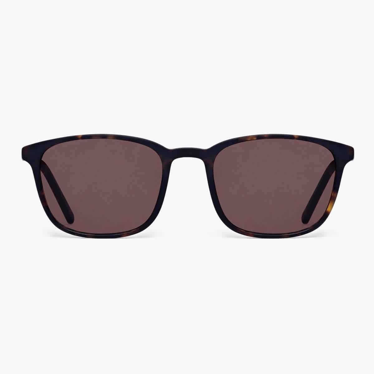 Women's Ebeltoft Dark Turtle sunglasses with dark lenses and tortoise shell frame
