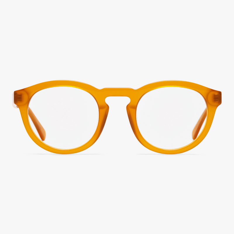 Women's Gråsten Crystal Honey round transparent orange glasses