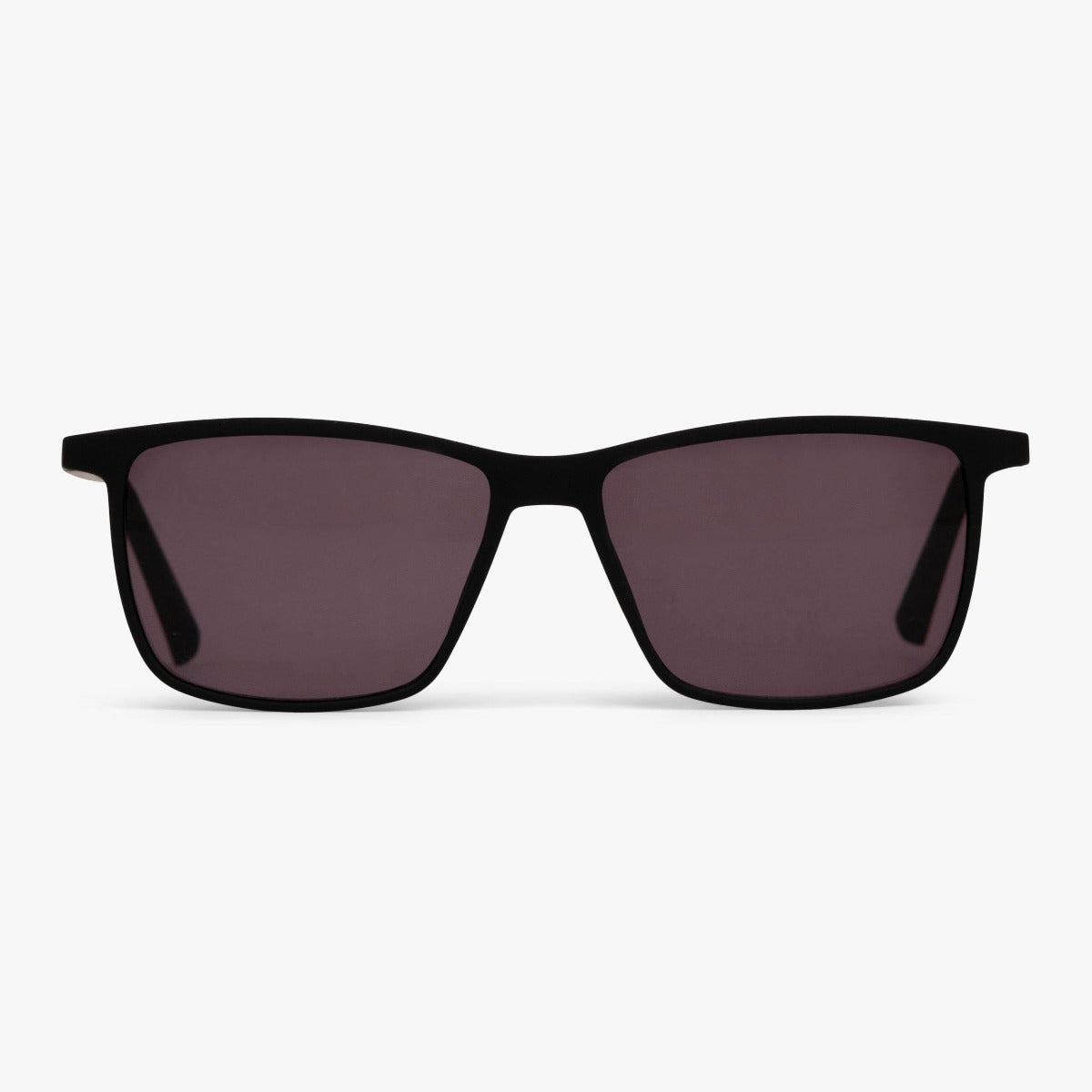 Women's København Black rectangular sunglasses with black frame and dark lenses