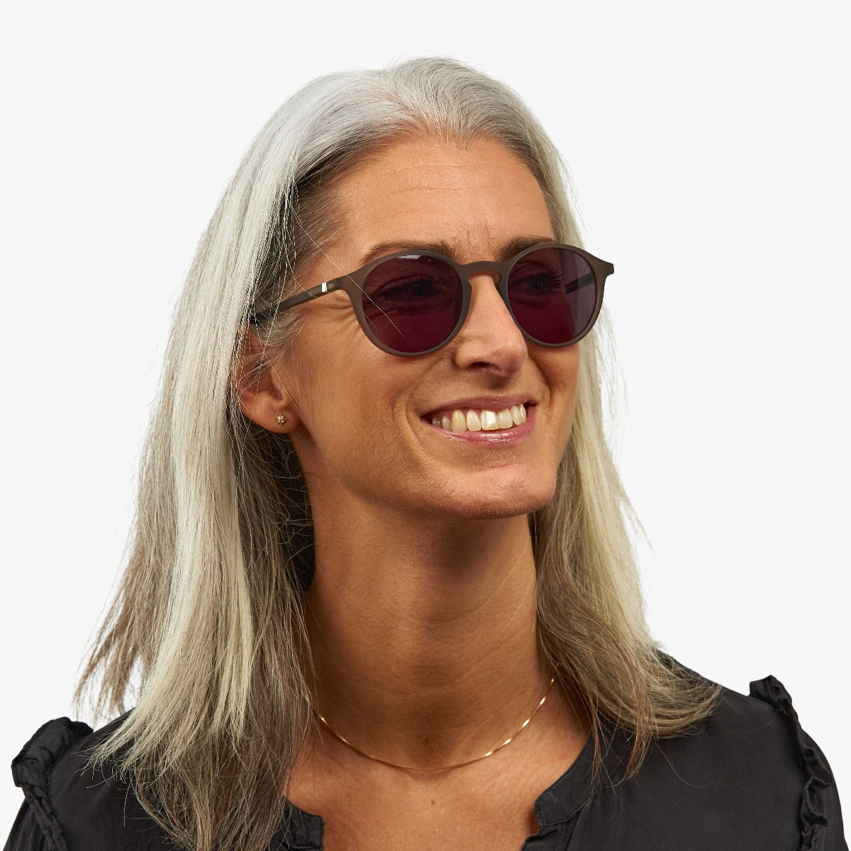 Person wearing Women's Læsø Grey glasses