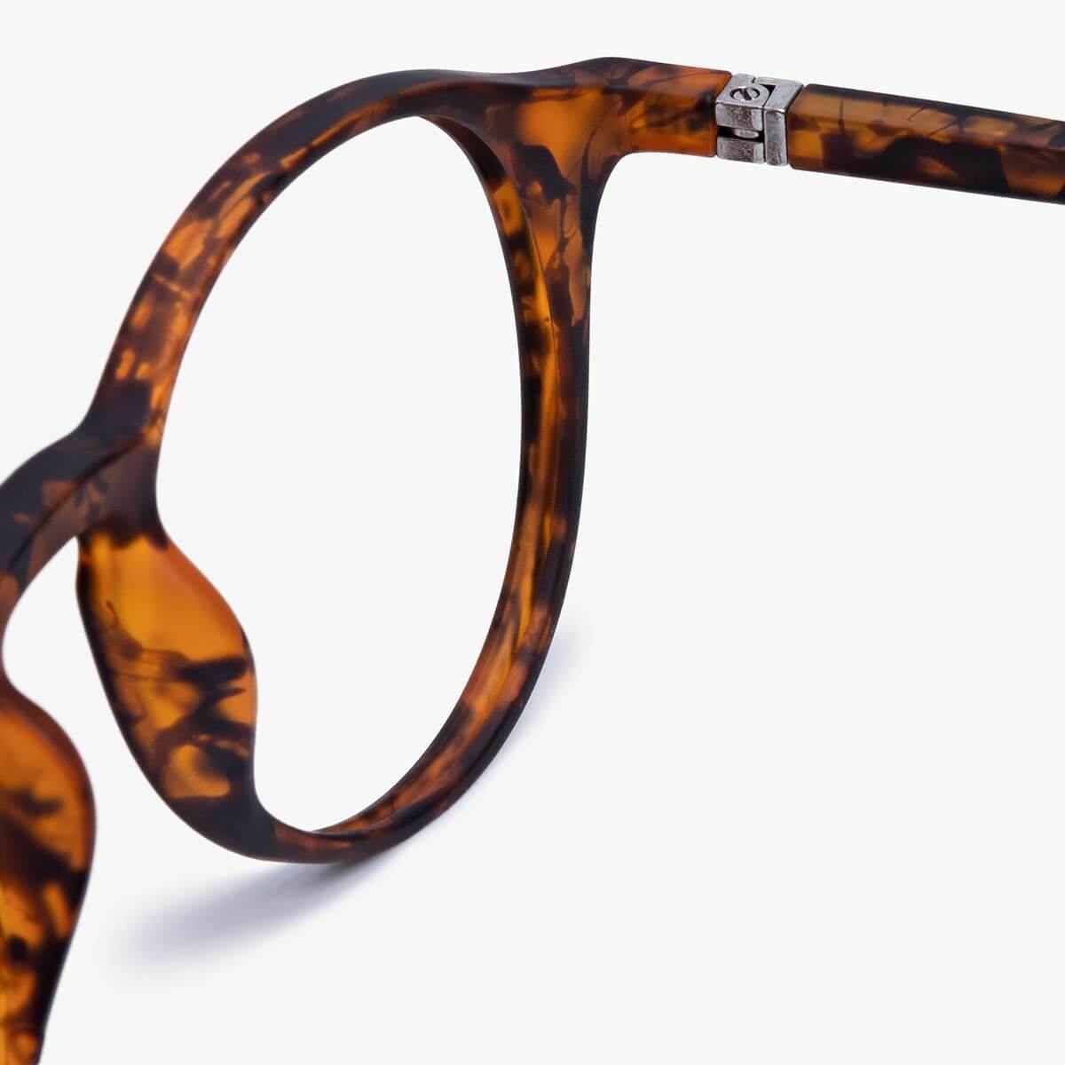 Women's Læsø Turtle tortoiseshell reading glasses with detailed frame