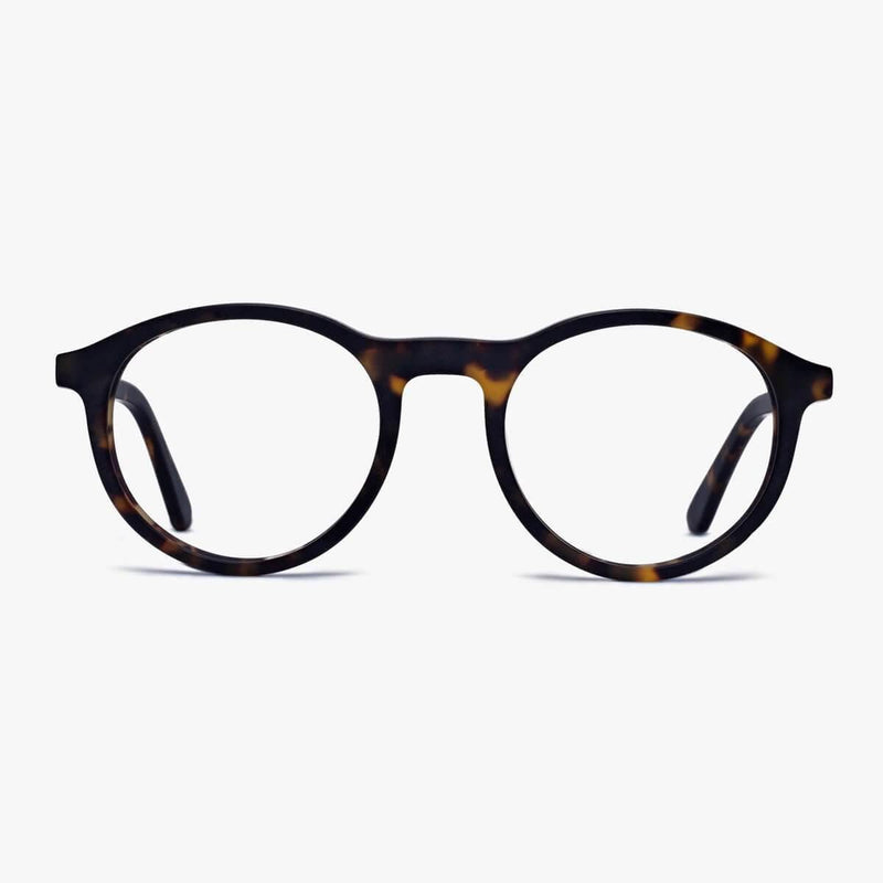 Women's Løkken Dark Turtle round tortoiseshell reading glasses