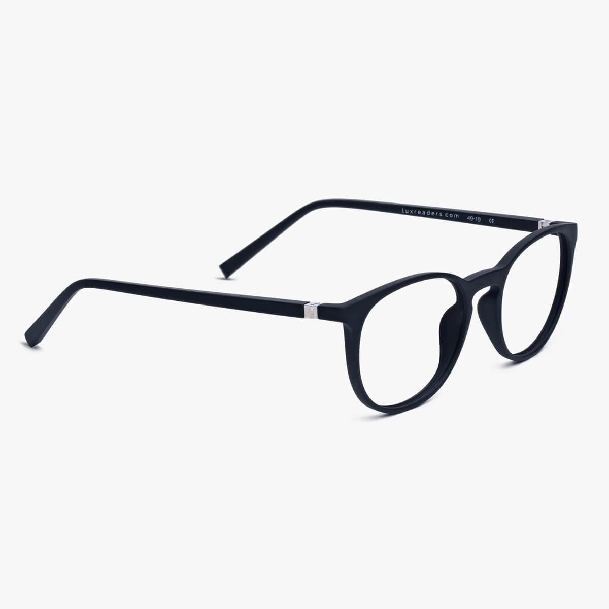 Women's Stockholm black glasses with sleek round frames