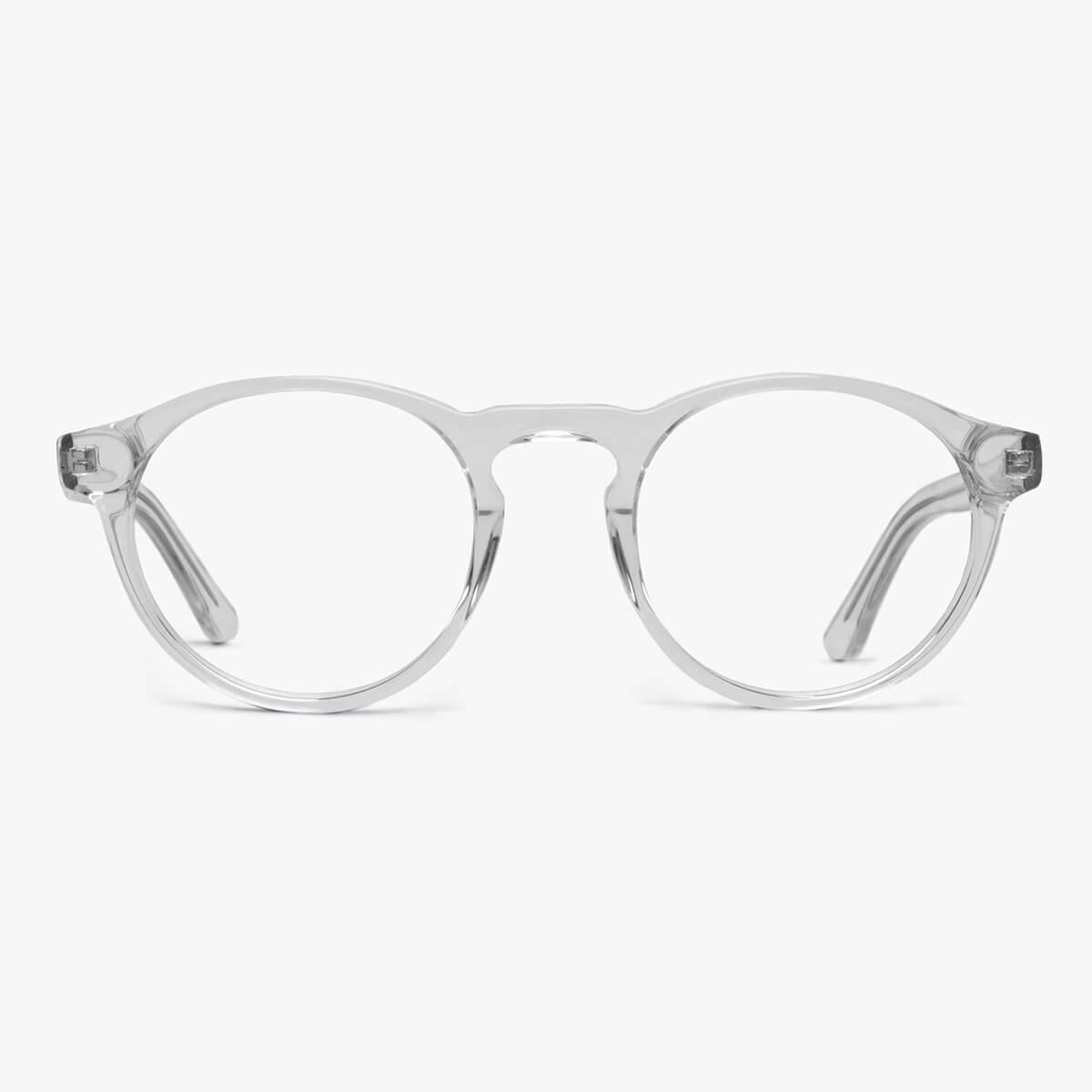 Women's Trondheim Crystal White round transparent glasses